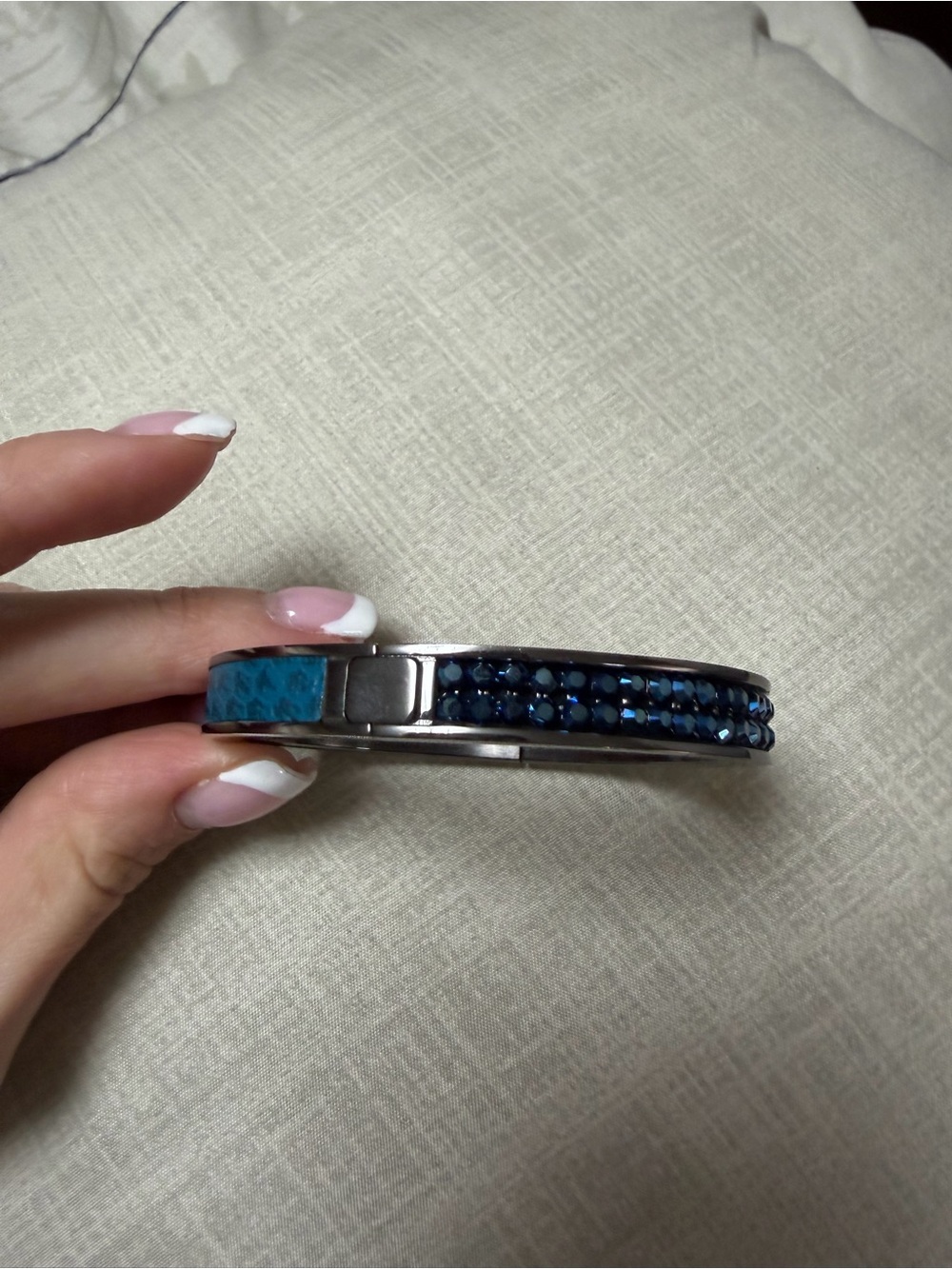 Swarovski Intervalle Montana Blue Denim Bangle Bracelet